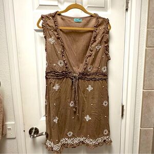 Letarte Tan Sleeveless Dress